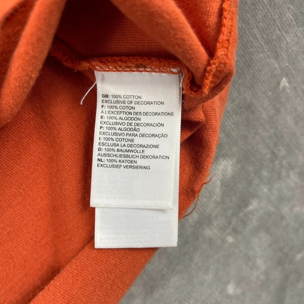 The North Face Mens Large Orange Short Sleeve Logo Graphic T-Shirt